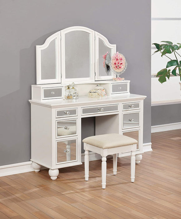 Beige/White 2-Piece Vanity Set