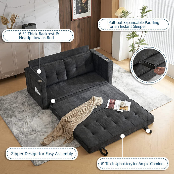 Upgraded Full Size Futon Sofa Bed, Convertible