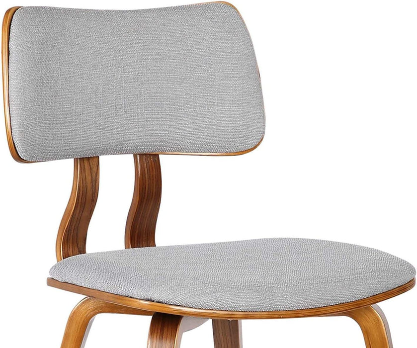 Grey Fabric and Walnut Wood Finish Jaguar Dining Chair