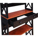Cherry/Black Oxford Bookcase with Drawer (5 Tier)