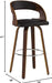 Shelly 30″ Brown Faux Leather and Walnut Wood Barstool