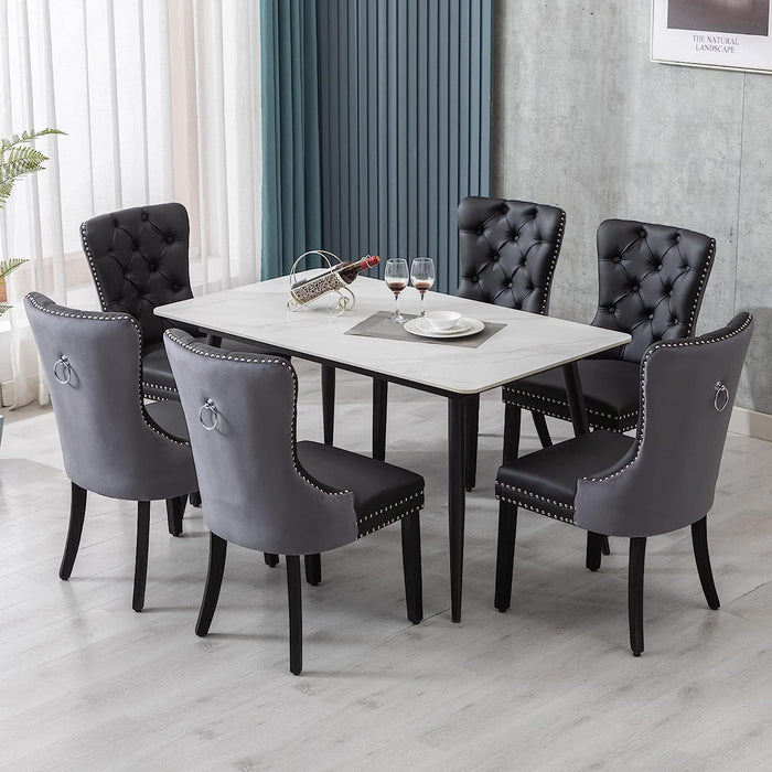 Silver dining chairs set of online 4