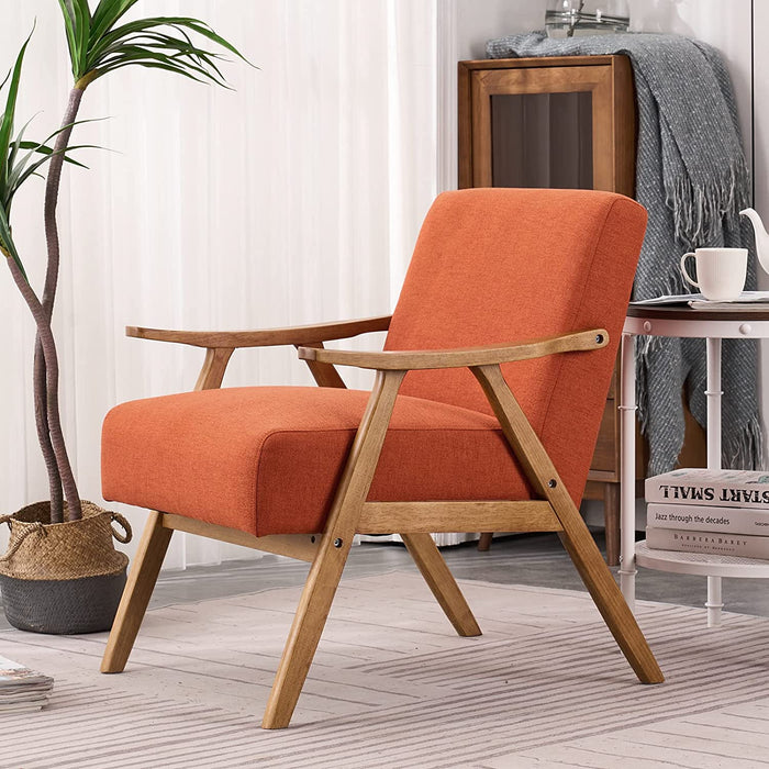 Retro Modern Burnt Orange Lounge Chair