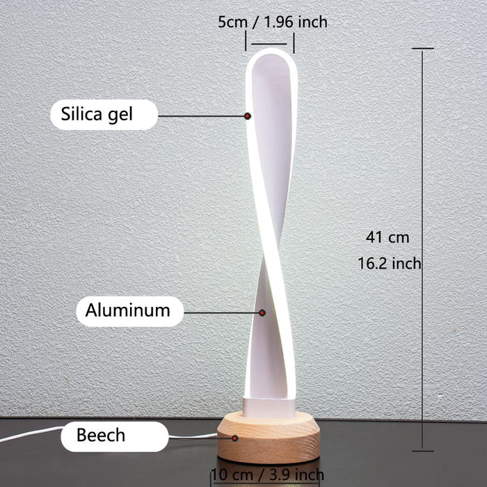 RGB Desk Lamp, Wood Table Lamp with 7 Colors