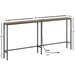 Modern Console Table with Power Outlet and Metal Frame