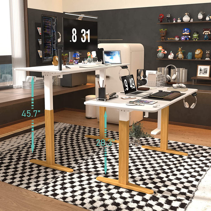 Height Adjustable Electric Standing Desk with Memory Preset