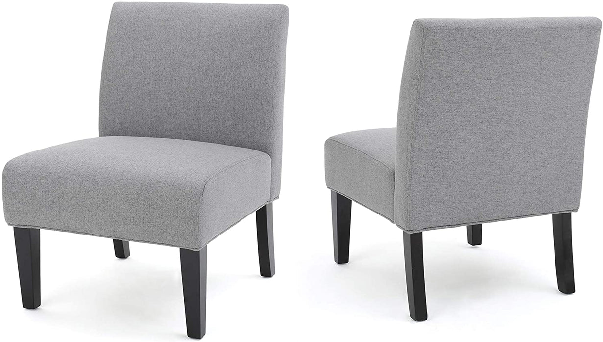 Set of 2 Grey Accent Chairs