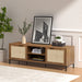 Rustic Rattan TV Stand for 65 Inch TV