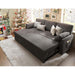 Gray Sectional Sleeper Sofa with Storage Chaise