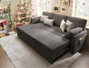 Gray Sectional Sleeper Sofa with Storage Chaise