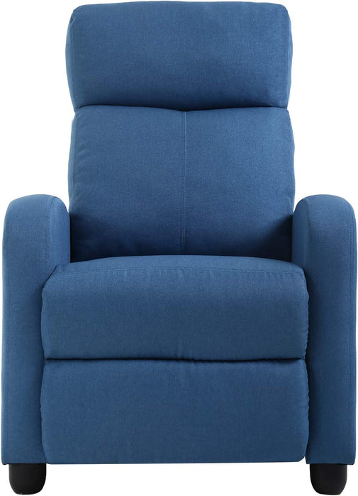 Living Room Home Theater Single Recliner Chair, Blue