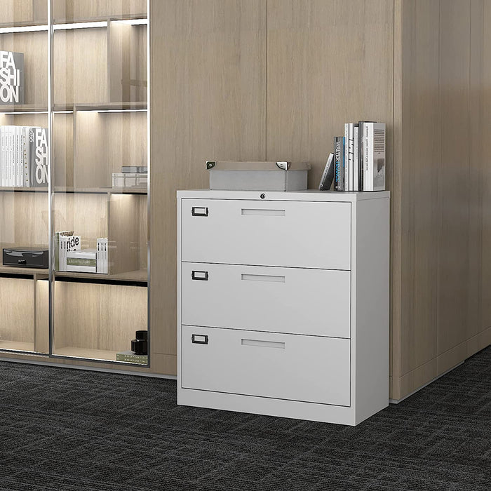 36″ Metal File Cabinet with Lock for Home Office