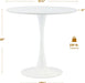 Modern round Dining Table with Steel Pedestal Base