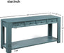 Easy Assembly Blue Console Table with Drawers