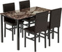 Faux Marble Dining Set, Small Spaces Kitchen, Black