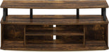 55 Inch Amber Pine/Black Entertainment Center Stand