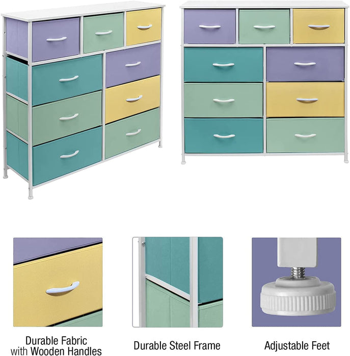Sorbus 8 Drawer Storage Cube Dresser ,Tie Dye Purple