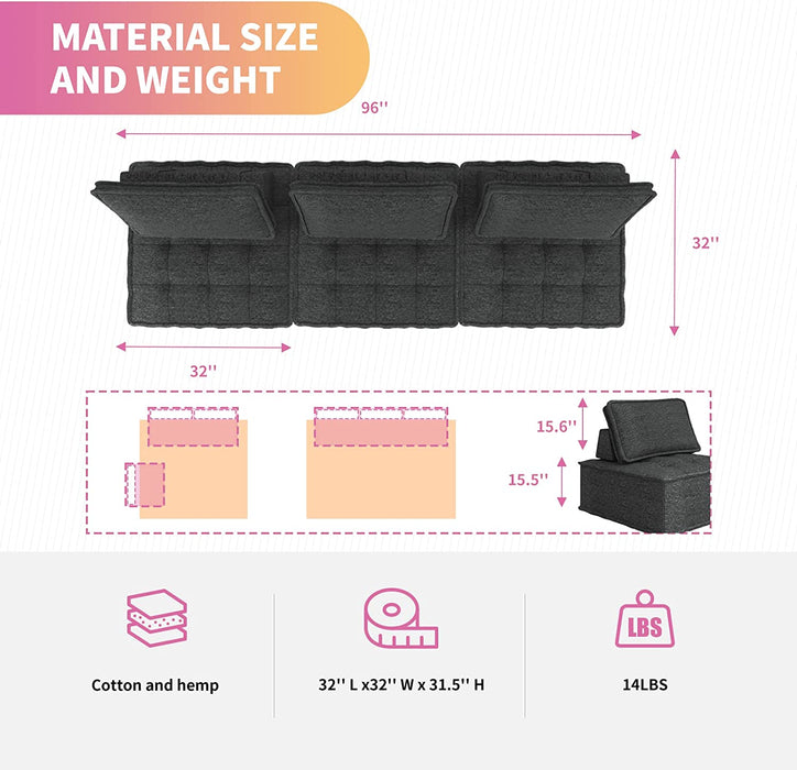 Dark Grey Variable Modular Sofa