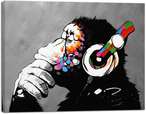Cool Banksy Monkey DJ Canvas Prints for Decor