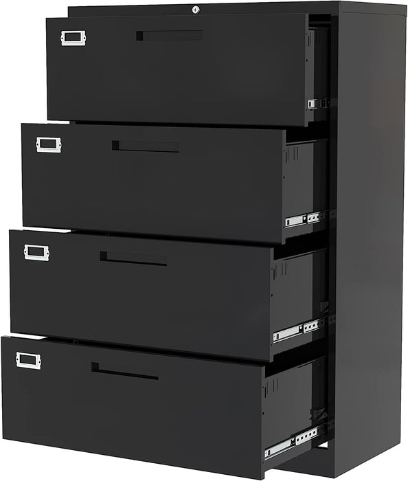 4-Drawer Lockable Metal File Cabinet for Home Office