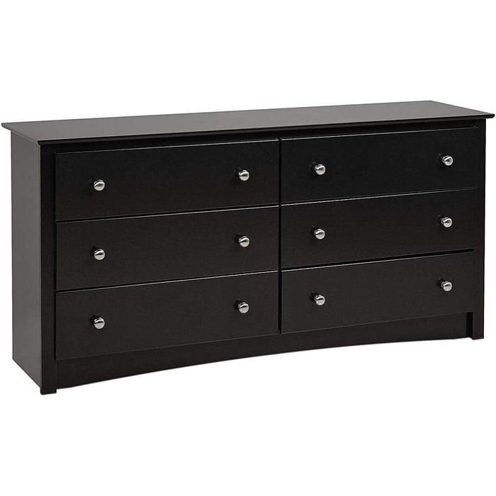 Black Sonoma 6 Drawer Double Dresser