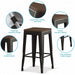 Square Metal Bar Stool Stackable Set of 2
