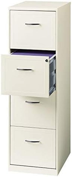 Pearl White 4 Drawer Metal File Cabinet