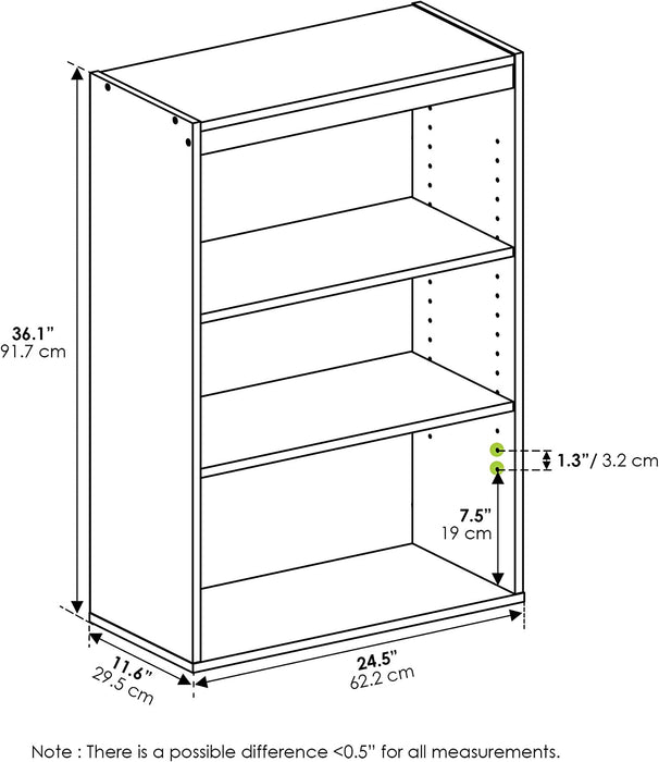 Blackwood 3-Tier Open Bookshelf