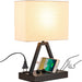 USB C Touch Control Table Lamp with Phone Stands