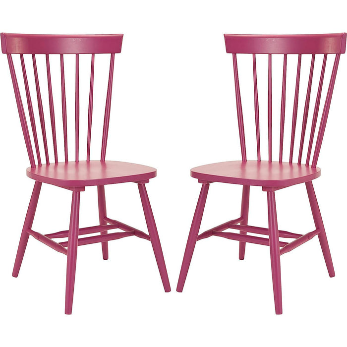 American Homes Collection Raspberry Pink Spindle Side Chair, Set of 2