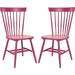 American Homes Collection Raspberry Pink Spindle Side Chair, Set of 2