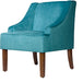 Teal Velvet Swoop Arm Chairs for Living Room