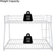 Twin over Full Metal Bunk Bed with Flat Ladder and Guardrail
