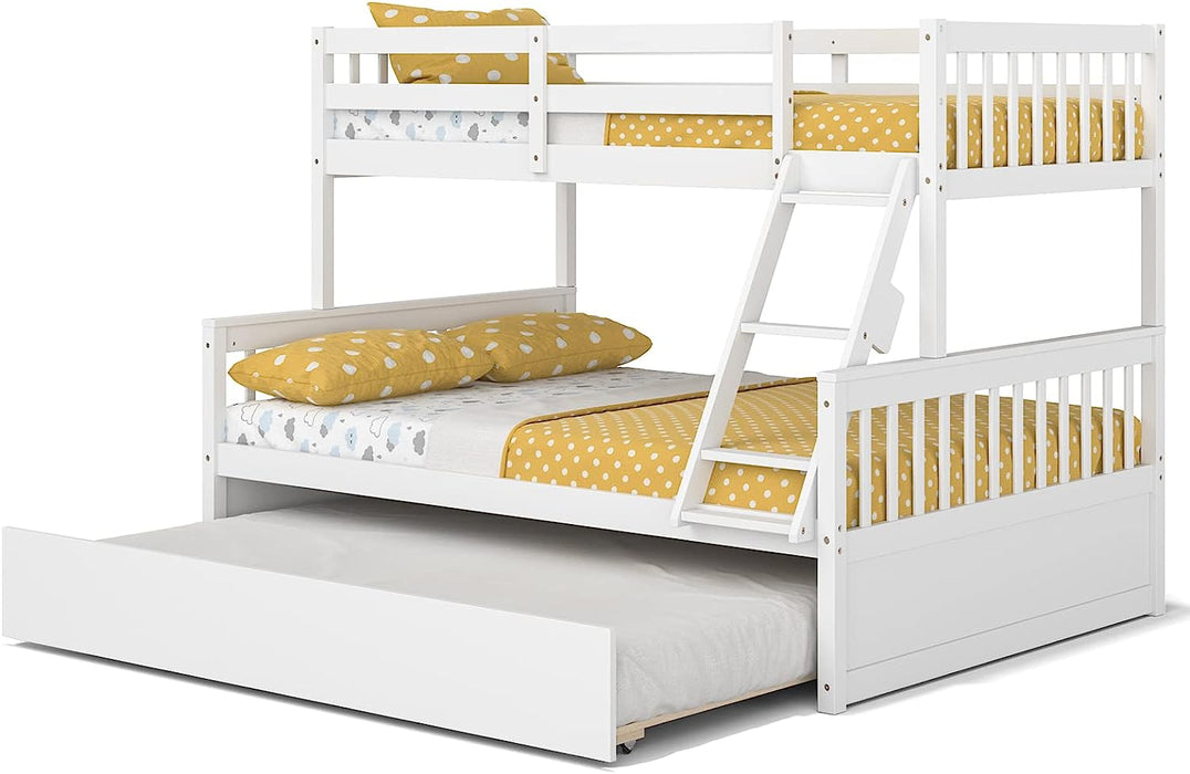 Twin Loft Bed with Ladder, Gray