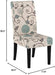 Set of 2 Pertica Fabric Dining Chairs, White and Blue Floral