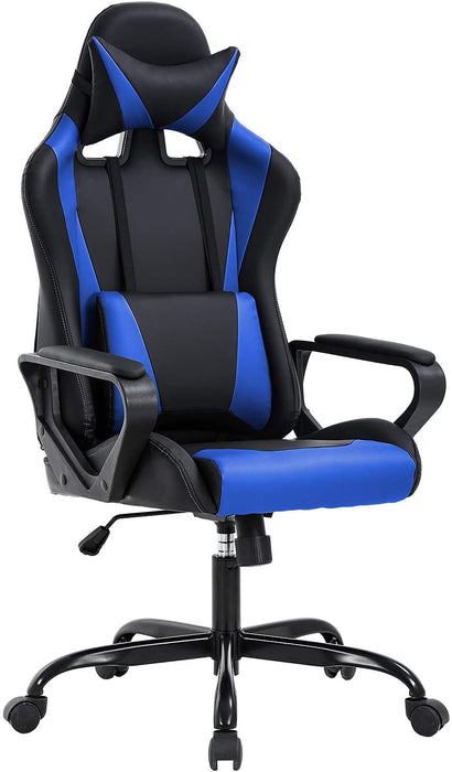 Ergonomic Gaming Chair with Lumbar Support (Blue)