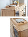 White Oak Entryway Storage Buffet Server Cabinet