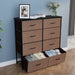 8-Drawer Fabric Storage Tower with Wooden Top