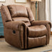 Leather Recliner Chair, Manual, Nut Brown