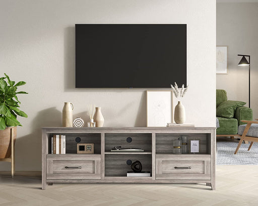 Large Grey TV Stand for 80″ Tvs