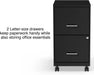 Secure Black 2-Drawer File Cabinet (Letter Size)