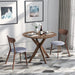 3-Piece Wooden Farmhouse round Table Set with 2 Chairs