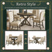 Retro Style 5-Piece Dining Table Set