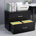 Black Wood File Cabinet for Home Office