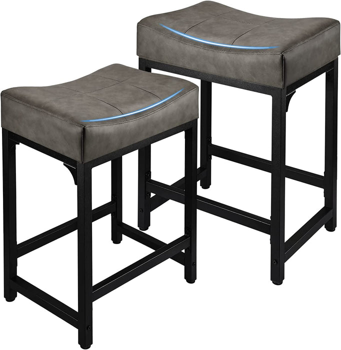 Soft Cushioned Kitchen Counter Stools, Set of 2