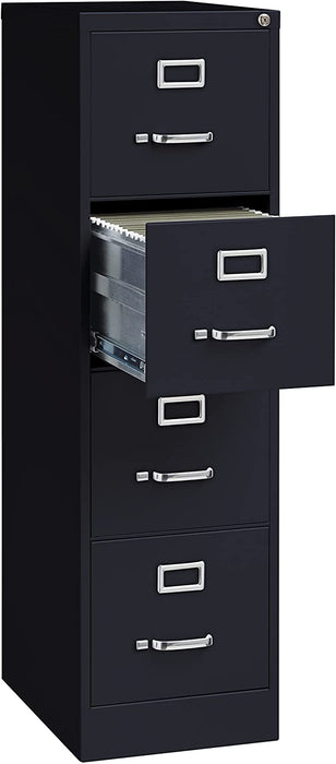 Commercial 4 Drawer Vertical File Cabinet - Black