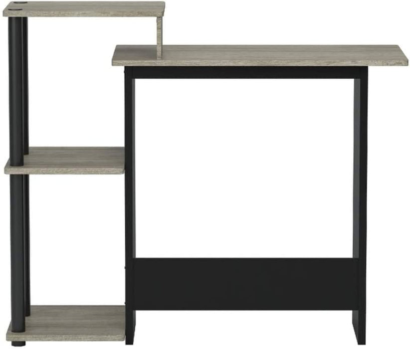Compact Desk with Square Shelves for Home Office