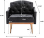 Modern Tufted Accent Chair with Gold Legs