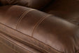 Brown Leather Power Reclining Sofa