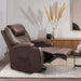 PU Leather Recliner Chair with Massage and Heat (Brown)